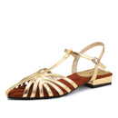 Woven low-heeled Roman sandals for women, new summer style, fashionable and versatile, open-toe strappy sandals, suitable for outdoor travel and beach wear.