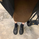 Thick-Soled Leather Shoes, Spring and Autumn Chunky Heel British Style Loafers for Women