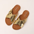 Platform travel beach sandals, summer outdoor wear, simple and stylish square buckle cross strap flip-flops, size 6020-50