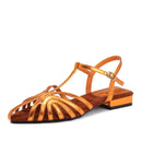 Woven low-heeled Roman sandals for women, new summer style, fashionable and versatile, open-toe strappy sandals, suitable for outdoor travel and beach wear.
