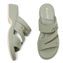 Casual Non-slip Buckle Beach Wedge Plus Size Slippers for Women