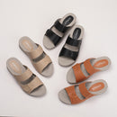 Women's casual platform sandals, 2025 new cross-border style, fashionable and comfortable wedge heel, non-slip slippers