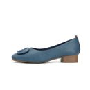 Letter Decoration Buckle, Simple, Comfortable, Low Heel, Not Tiring, Women's Single Shoes