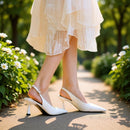 Women's genuine leather summer sandals, spring and summer open back design, fashionable, elegant, simple and sexy high heels.