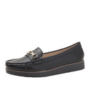 New Style Women's Slip-on Leather Shoes, Flat Single Shoes, Professional Casual Loafers F23-1