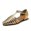 European and American style French retro Roman sandals for women, summer wear, flat, closed-toe, hollowed-out woven pig cage shoes, women's H833-2