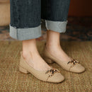 French-style square-toe Mary Jane shoes, new style for all seasons, low heel, slip-on, chunky heel, flat, retro casual shoes.