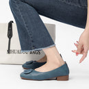 Letter Decoration Buckle, Simple, Comfortable, Low Heel, Not Tiring, Women's Single Shoes